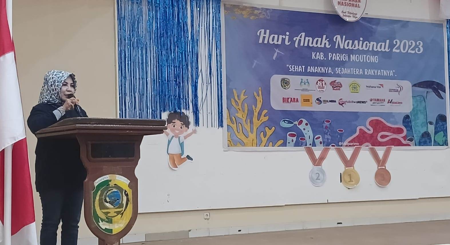 Peringatan HAN di Parimo, Bunda Paud : Anak adalah Penerus Cita-cita Bangsa