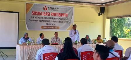 Jelang Pemilu 2024, Bawaslu Parimo Gelar Sosialisasi Partisipatif Urgensi Netralitas ASN