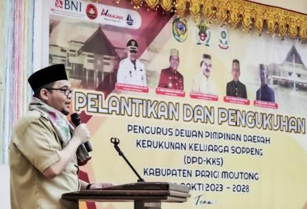 Pj Bupati Parimo Hadiri Pelantikan Ketua DPD Kerukunan Keluarga Soppeng