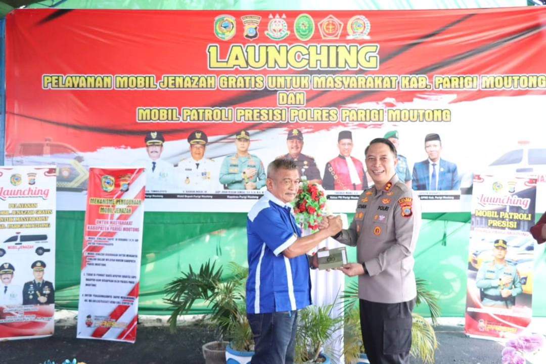 Polres Parimo Launching Dua Unit Mobi Jenazah dan Mobil Patroli Presisi