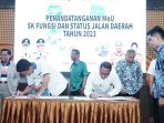 Wabup Sigi Hadiri Kegiatan Penandatanganan MoU Mengenai SK Fungsi dan Staus Jalan Daerah 2023