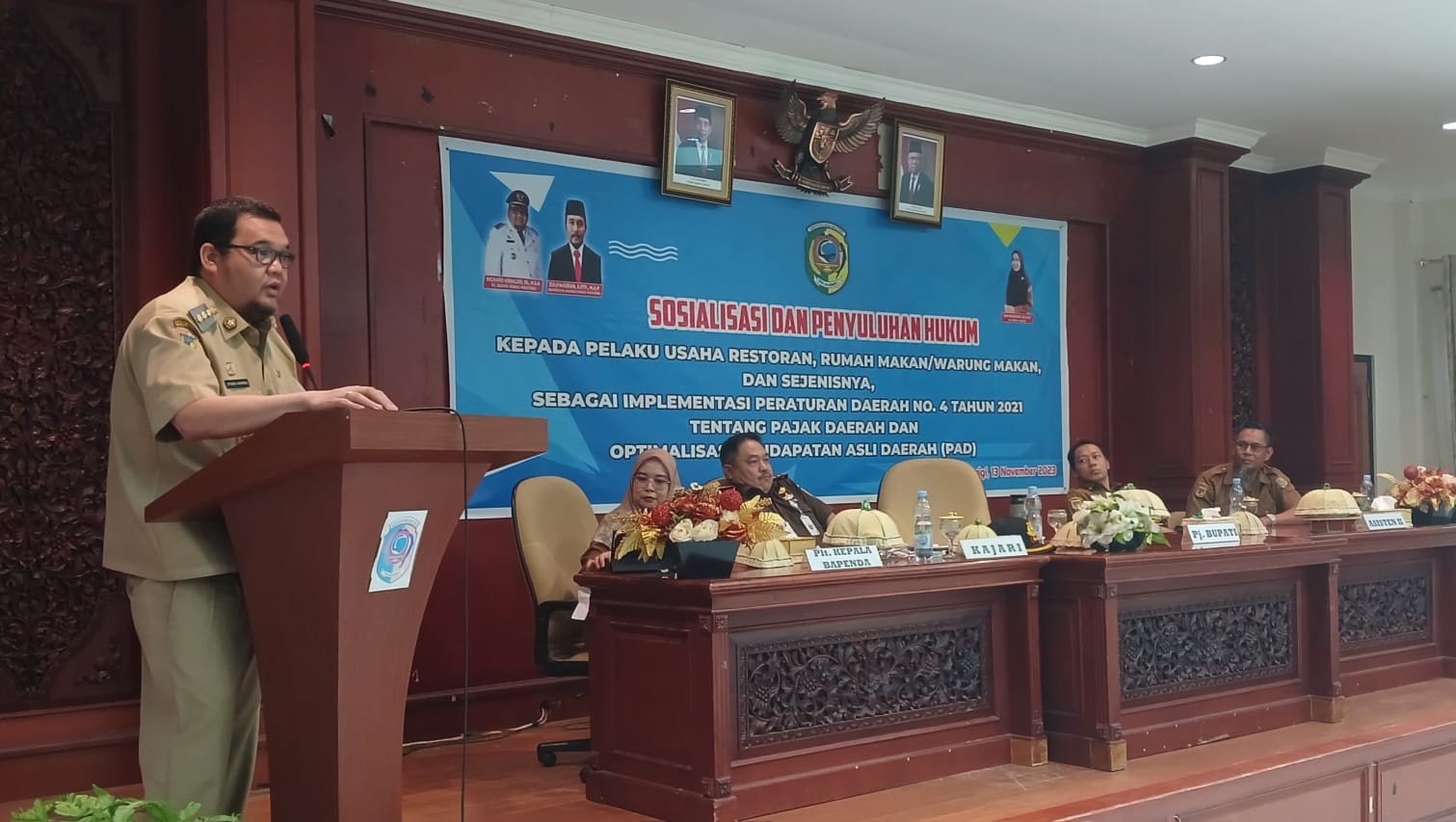 Pemkab Parimo Gelar Sosialiasi dan Penyuluhan Hukum kepada Pelaku Usaha Rumah Makan