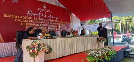 Sukseskan Pemilu 2024, KPU Parimo Rakor Persiapan Pembentukan KPPS