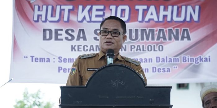 Wabup Sigi Hadiri HUT Desa Suramana