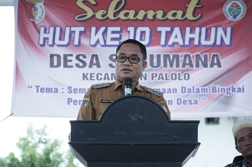 Wabup Sigi Hadiri HUT Desa Suramana