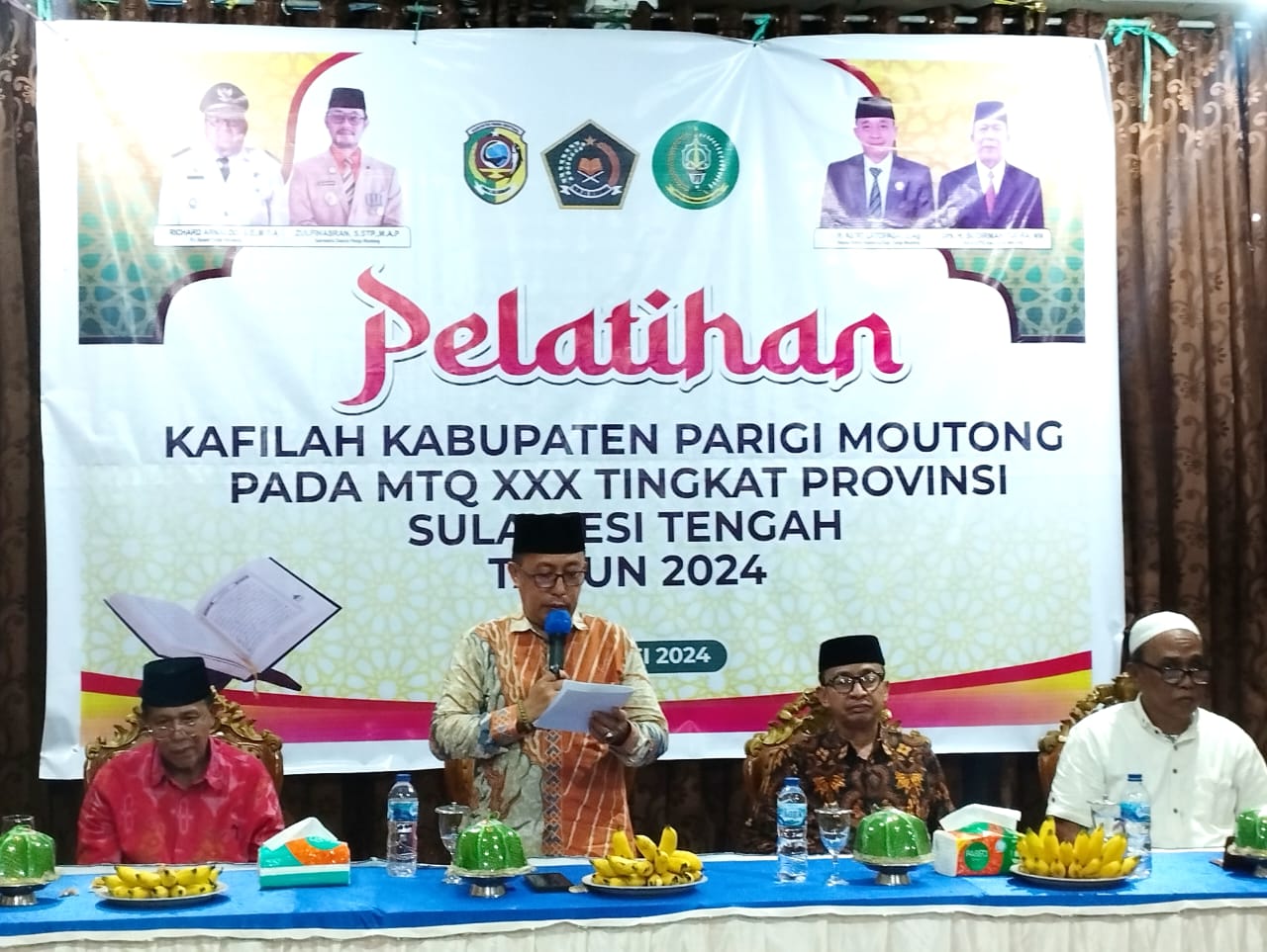 Adrudin Nur Buka Training Center Kafilah MTQ Kabupaten Parimo 2024