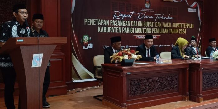 KPU Tetapkan Erwin Burase–Abdul Sahid sebagai Bupati dan Wakil Bupati Terpilih Parimo 2025–2030