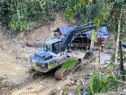 Polres Parimo Sikat Tambang Emas Ilegal di Kasimbar, Excavator Disita