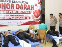 Sambut Hari Bhayangkara ke-80, Polres Parimo Gelar Donor Darah