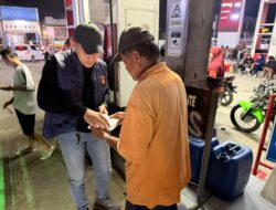 Satreskrim Polres Parimo Awasi Ketat Barcode BBM Subsidi SPBU Ampibabo